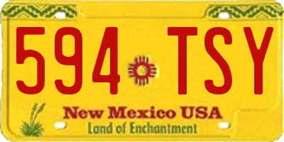 NM license plate 594TSY