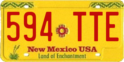 NM license plate 594TTE
