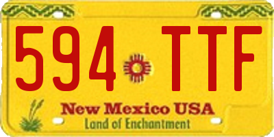 NM license plate 594TTF