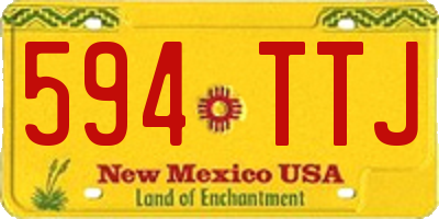 NM license plate 594TTJ