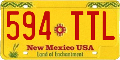 NM license plate 594TTL