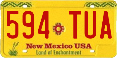 NM license plate 594TUA