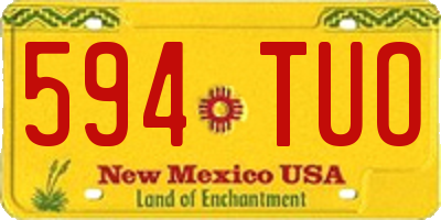 NM license plate 594TUO