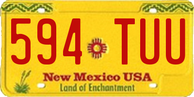 NM license plate 594TUU