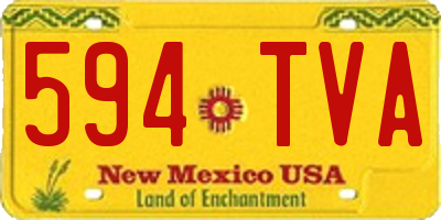 NM license plate 594TVA