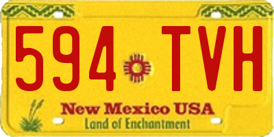 NM license plate 594TVH