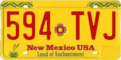 NM license plate 594TVJ