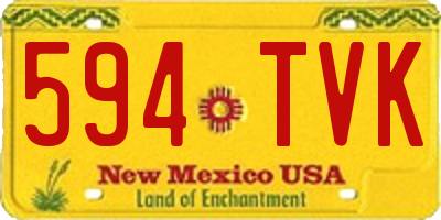 NM license plate 594TVK