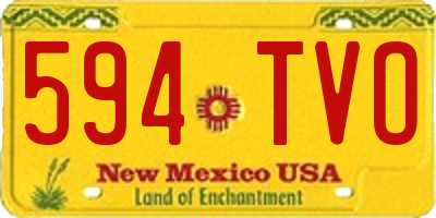 NM license plate 594TVO