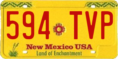 NM license plate 594TVP
