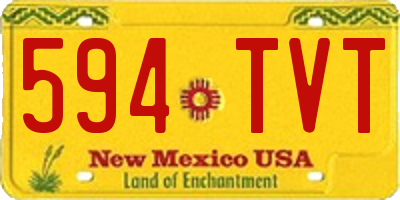NM license plate 594TVT