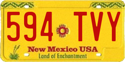 NM license plate 594TVY
