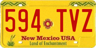 NM license plate 594TVZ