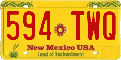 NM license plate 594TWQ