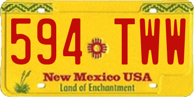 NM license plate 594TWW