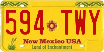 NM license plate 594TWY