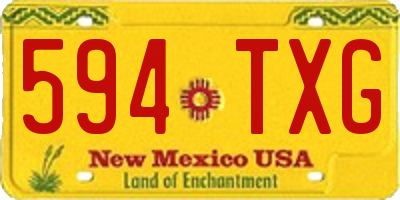 NM license plate 594TXG