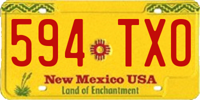NM license plate 594TXO