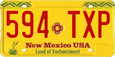 NM license plate 594TXP