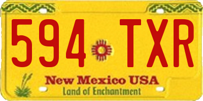 NM license plate 594TXR