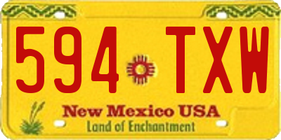 NM license plate 594TXW