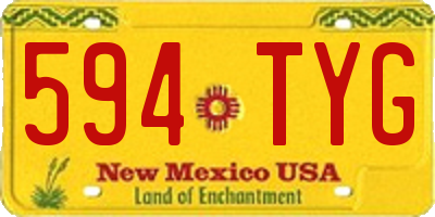 NM license plate 594TYG