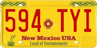 NM license plate 594TYI