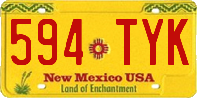 NM license plate 594TYK