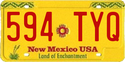 NM license plate 594TYQ