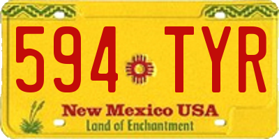 NM license plate 594TYR