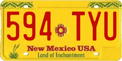 NM license plate 594TYU
