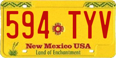 NM license plate 594TYV