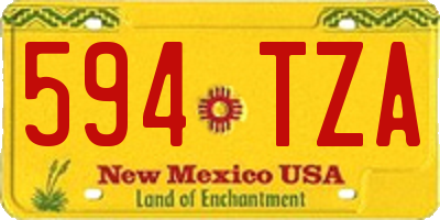 NM license plate 594TZA