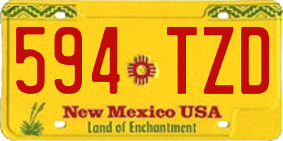 NM license plate 594TZD