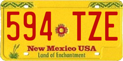 NM license plate 594TZE
