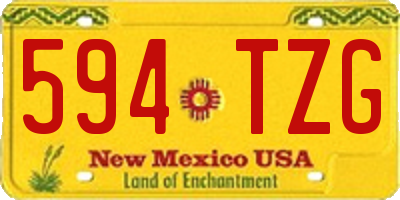 NM license plate 594TZG
