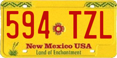 NM license plate 594TZL