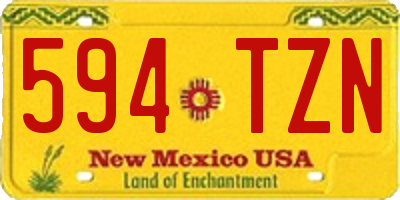 NM license plate 594TZN