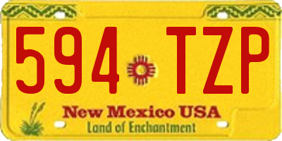 NM license plate 594TZP