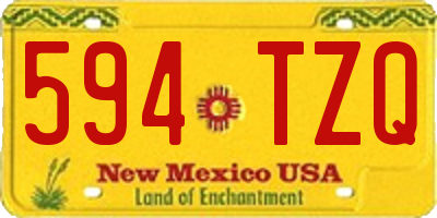 NM license plate 594TZQ