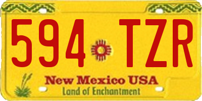 NM license plate 594TZR