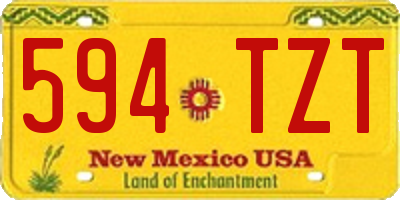 NM license plate 594TZT