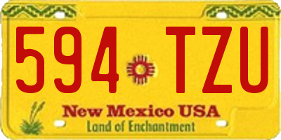 NM license plate 594TZU