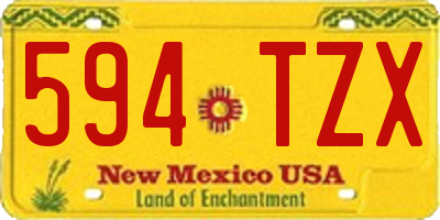 NM license plate 594TZX