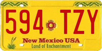 NM license plate 594TZY