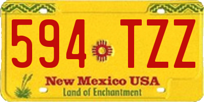 NM license plate 594TZZ