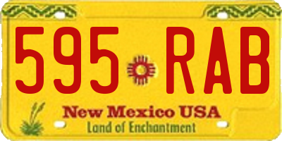 NM license plate 595RAB