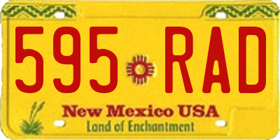 NM license plate 595RAD