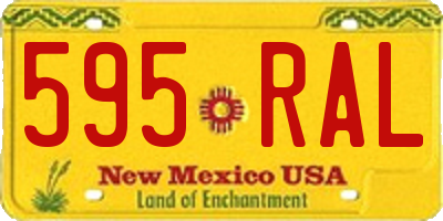 NM license plate 595RAL