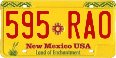 NM license plate 595RAO